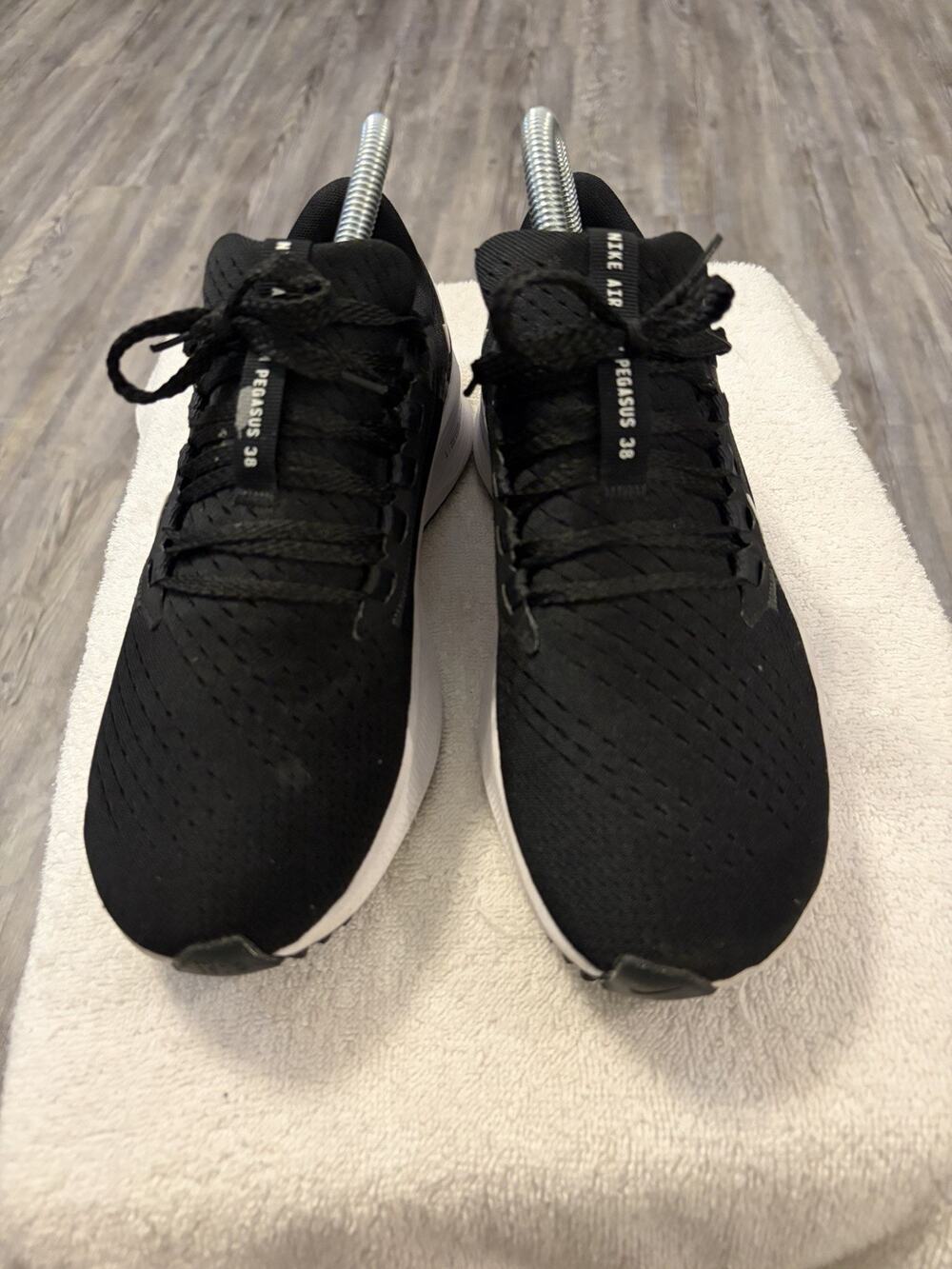Nike Air Zoom Pegasus 38 Women’s 6.5 Black White React Running Shoes